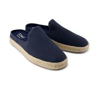TOMS Santiago Mule Ciabatte Uomo In Pelle Blu Navy, Blu marino, 42 EU