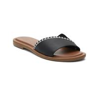 TOMS Shea, Sandali a ciabatta Donna, Black Leather/Suede, 39 EU