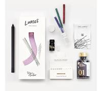Tom's Studio Lumos Pro - Penna con sistema creativo ricaricabile, include inchiostro nero intenso (50 ml), punte a punta fine da 0,05 mm (3 pezzi), serbatoi di ricambio e contenitore per serbatoio