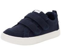 TOMS Unisex Kid's Cruz Double Strap Hook And Loop Sneaker, Navy Heritage Canvas, 32.5 EU