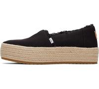 TOMS Valencia, Mocassino Basso Donna, Black Canvas, 37.5 EU