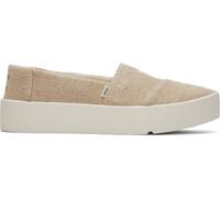 TOMS Verona Heritage Canvas Platform Sneakers Scarpe Casual - Beige, Ntl Undy Hrtg Cnvs, 42.5 EU