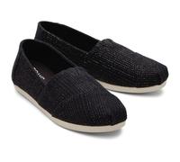 TOMS Alpargata Cloudbound, Mocassino Donna, Black Metallic Linen Stripe, 38.5 EU
