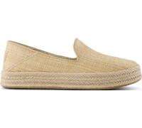 TOMS Womens Carolina Platform Espadrillas Slip On Flats Casual - Giallo, Rafia Mandorla, 36.5 EU