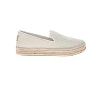 TOMS Womens Carolina Slip On Espadrillas Flats Casual - Nero, bianco sporco, 37 EU
