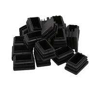 Tomshi 20 tappi terminali rettangolari in plastica, 30 mm x 20 mm, inserti per tubi filettati