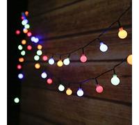 Tomshine Ghirlanda luci esterne solari, 50 LED, 6,9 m, catena di luci decorative a LED, IP44, impermeabile, 8 modalità, ghirlande luminose per esterni, interni, feste di Natale (multicolore)