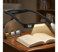 Tomshine Luce da Collo per Uncinetto con Display LED, 1800mAh Lampada da Lettura per Leggere a Letto, 3 Colori e Timer, 270° Flessibile Luce per Lettura Libri Ricaricabile Campeggio