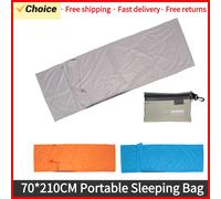 TOMSHOO 70*210 CM Sacco a pelo portatile Viaggio all'aperto Campeggio Escursionismo Poliestere Pongee Sacco a pelo sano Fodera con federa