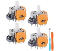 TOMSIN Joystick di ricambio per controller Switch Pro, confezione da 4 joystick con sensore analogico 3D effetto Hall per Switch Pro Conrtoller, kit di riparazione per controller Swtich Pro