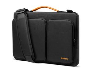 tomtoc Borsa a tracolla protettiva per laptop 360 per MacBook Pro M2/M1 Pro/Max 2023-2019 A2485, custodia impermeabile per Dell XPS 15 Surface Book 3 Il nuovo Razer Blade 15 ThinkPad X1 Extreme Gen 2