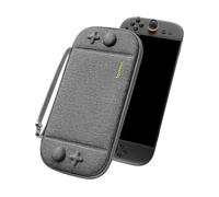 TOMTOC CUSTODIA PROTETTIVA PER NINTENDO SWITCH 2, CINTURINO DA POLSO, 12 TASCHE PER GIOCHI G05 - Grigio, compatibile con 2, sottile, 12'