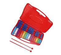 Tomvorks 25 Nota Xilofono Colorato in Alluminio, Strumento Professionale per L'istruzione Precoce, Dispone di 2 Ottave, Gamma G-g, Custodia con Manico, Ideale per Casa, Scuola Materna,