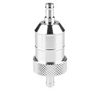 Tomvorks 8mm Motorcycle Gasoline Oil Filter Filtration Cleaner, Stable Performance and High Filtration Efficiency, Very Practical, Made of High Quality Aluminum, Anti Corrosion, Not Easy (Argento)