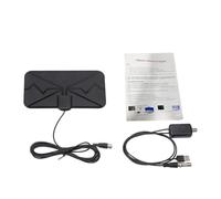 Tomvorks Antenna TV Digitale per Interni 4K, Antenna TV HD Amplificata con Amplificatore di Segnale, Adattatore USB, Portata di 3600 Miglia, Design Ultrasottile, Compatibile con Box