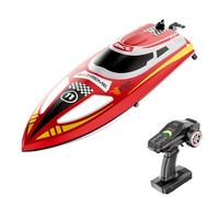 Tomvorks Barca Telecomandata 30KMH, Barca con Raffreddamento Ad Acqua da 2,4 GHz, Promemoria a Bassa Potenza con Rilevamento Dell'acqua, Giocattolo da Corsa Competitivo per Adulti, 1 Set (Rosso)
