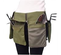 Tomvorks Cintura per Attrezzi da Giardino Grembiule in Tela Resistente per Organizer da Giardinaggio Domestico, Borsa Riporre gli Attrezzi Giardino di Grande capacità in Verde Militare la Fattoria