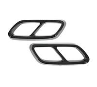 Tomvorks Coppia di Profili per Tubi di Scarico Posteriori, Resistenti Ai Graffi, Leggeri, per Mercedes- Classe C W206 2021 (Nero lucido)