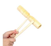 Tomvorks Crow Sounder Squisito Strumento a Percussione Giocattolo in Legno per L'apprendimento e L'istruzione dei Bambini Sirena a Due Toni da 6,7 pollici