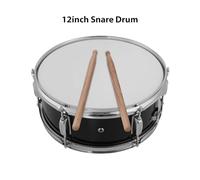 Tomvorks Drum da 12 Pollici con Tambure Cinguetta a Tracolla, Tamburo per Rullante Portatile per gli Studenti Che Principiano in marcia. per Pratica, Lezioni e Spettacoli