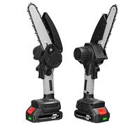 Tomvorks Elettrica Portatile Potatura 21 V 6 pollici. Piccola Motosega per Spaccare il Legno. Motore con spazzole. Strumento per la Lavorazione del Legno con una (1)