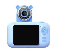 Tomvorks Fotocamera per Bambini, Fotocamera per Studenti 1080P Ad Alta Chiarezza con Obiettivo Ribaltabile a 180° Schermo 2.4 Fotocamera Digitale Videoregistratore Lettore MP3 Carino per (Blu)