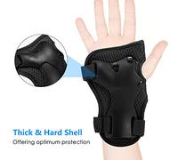 Tomvorks Il Set di Ginocchiere per Bambini, Il Robusto Guscio in PP e i Materiali in Poliestere Offrono la Massima Conservazione e Durata.Il Tessuto a Rete Traspirante Allontana (Gialla)