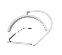 Tomvorks Lampada di bellezza a mezzaluna con morsetto da tavolo da 16 pollici, 180 perle fredde e calde, 90 luce bianca, 90 luce calda, RA>90, 3000K/4500K/6000K, 20W (Bianco)