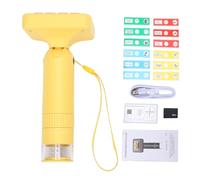 Tomvorks Microscopio Digitale per Bambini 1000X 1080P Portatile Portatile con 12 Diapositive Giocattolo Educativo Scientifico per Bambini (W2 Giallo con scheda MicroSD da 32 GB)