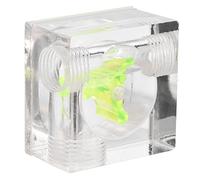 Tomvorks Misuratore di Portata 'Acqua a 3 Giranti Indicatore Acrilico Durevole per di Raffreddamento Ad Acqua del PC Verde Trasparente 1 unità (#2)