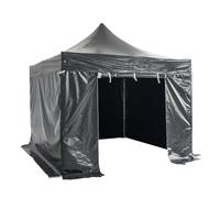 Tomvorks Pannelli di Copertura per Rimorchio Set Teloni in PVC Resistente 4x6 M, 3 Pareti Laterali Complete 1 Porta, 520 g/M², Antipioggia, Resistente Ai Raggi UV, Ideale per Stoccaggio, (1)