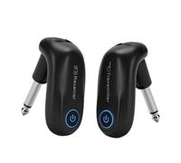 Tomvorks Ricevitore e Trasmettitore Wireless per Chitarra, Ritardo Minimo, Batteria a Lunga Durata, Strumenti a Fiato Elettrici Plug-and-play, Materiale ABS (Nero)