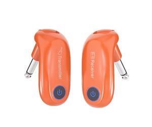 Tomvorks Ricevitore e Trasmettitore Wireless per Chitarra, Ritardo Minimo, Batteria a Lunga Durata, Strumenti a Fiato Elettrici Plug-and-play, Materiale ABS (Arancia)