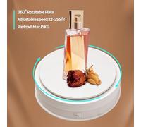 Tomvorks Servitore di Visualizzazione Rotante Motorizzato, Fotografia a 360 Gradi Giradischi da 8 Kg di Diametro da 8 Pollici, Telecomando, Regolazione Wireless per i Piccoli Prodotti di