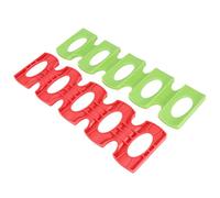 Tomvorks Set Impilatore per Bottiglie in Silicone, Supporto Flessibile per Lattine e Vino L'organizzazione del Frigorifero, 2 Pezzi Rosso e Verde, Ecologico, Salvaspazio