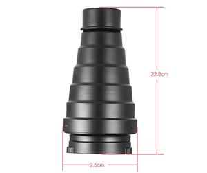 Tomvorks Snoot in Lega di Alluminio con Griglia a Nido D'ape e 5 Filtri a Colori Compatibili per la Luce del Monte, Perfetta Come Luce per Capelli o Luce di Accento Drammatico per