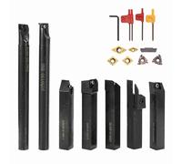 Tomvorks Strumento di Svolta del Set Fai-da-te, MGEHR 1616-3, SDJCR 1616H07, SDNCN 1616H11, Supporto per Inserisci in Carburo Set per la Svolta e il Lavoro di Lavoro con Materiale in