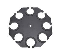 Tomvorks Supporto per Microfono con Rivestimento Protettivo in Silicone, Rack per Microfono in Acciaio Al Carbonio Carichi Pesanti Studio Domestico, Nero (8 buche)