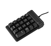Tomvorks Tastierino Numerico Cablato USB da 1,5 M per Digitazione Rapida, Design a Prova di Spruzzi D'acqua per contabilità e Uso in Ufficio, Tastierino Numerico Ergonomico in ABS a 19 Tasti