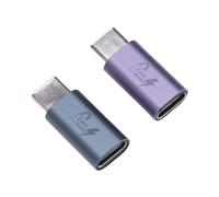 Tomvorks USB Data Blocker 2PCS Ricarica Ad Alta Efficienza per Telefoni Cellulari con Design in Lega di Alluminio