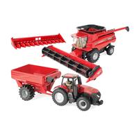 Tomy 1/32 Custodia IH 8230 Combinare W/Magnum 380 & Grano Cart Set 47357