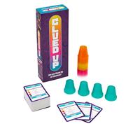 TOMY Games Clued Up Cup Slamming, Clue Guessing Card Games Fast Paced 3-4 Pl