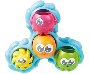 TOMY Games E72820C Spin & Splash Toomies Octopus Bath Toy for Water Play Suitable for 1, 2, 3 & 4 Year Olds Girls & Boys, Various