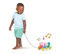 Tomy Toomies Pull Along Peppa (E73527) - Wibble Wobble Action Peppa Pig, giocattolo da disegno per bambini - Peppa Pig giocattolo con musica e suoni - Plus 18 mesi giocattoli