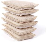 TOMYEER Spugna in microfibra per la pulizia e paglietta per cancellare la cucina, confezione da 6