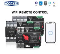 TOMZN EWelink 2P 3P 4P WIFI Smart ATS Timer 230V Selettore Automatico di Trasferimento a Doppia Alimentazione con Controllo Remoto Ininterrotto 125A