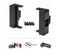 tomzz Audio 2403-011 Set di pannelli radio compatibili con Audi A4 B5 8D nero con sistema attivo Adattatore antenna ISO Alimentazione fantasma DIN ISO