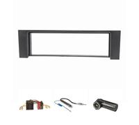 tomzz Audio 2403-013 Set di pannelli radio compatibili con Audi A4 B6 8E 8H nero con adattatore radio ISO adattatore antenna alimentazione fantasma DIN ISO
