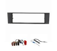 tomzz Audio 2403-030 Set di pannelli radio compatibili con Audi A3 A3 Sportback 8P 8PA nero con adattatore sistema attivo Adattatore antenna ISO alimentazione fantasma DIN