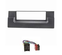 tomzz Audio 2404-023 Set di pannelli radio compatibili con BMW Serie 5 E39 X5 E53 nero con adattatore radio a pin tondi ISO